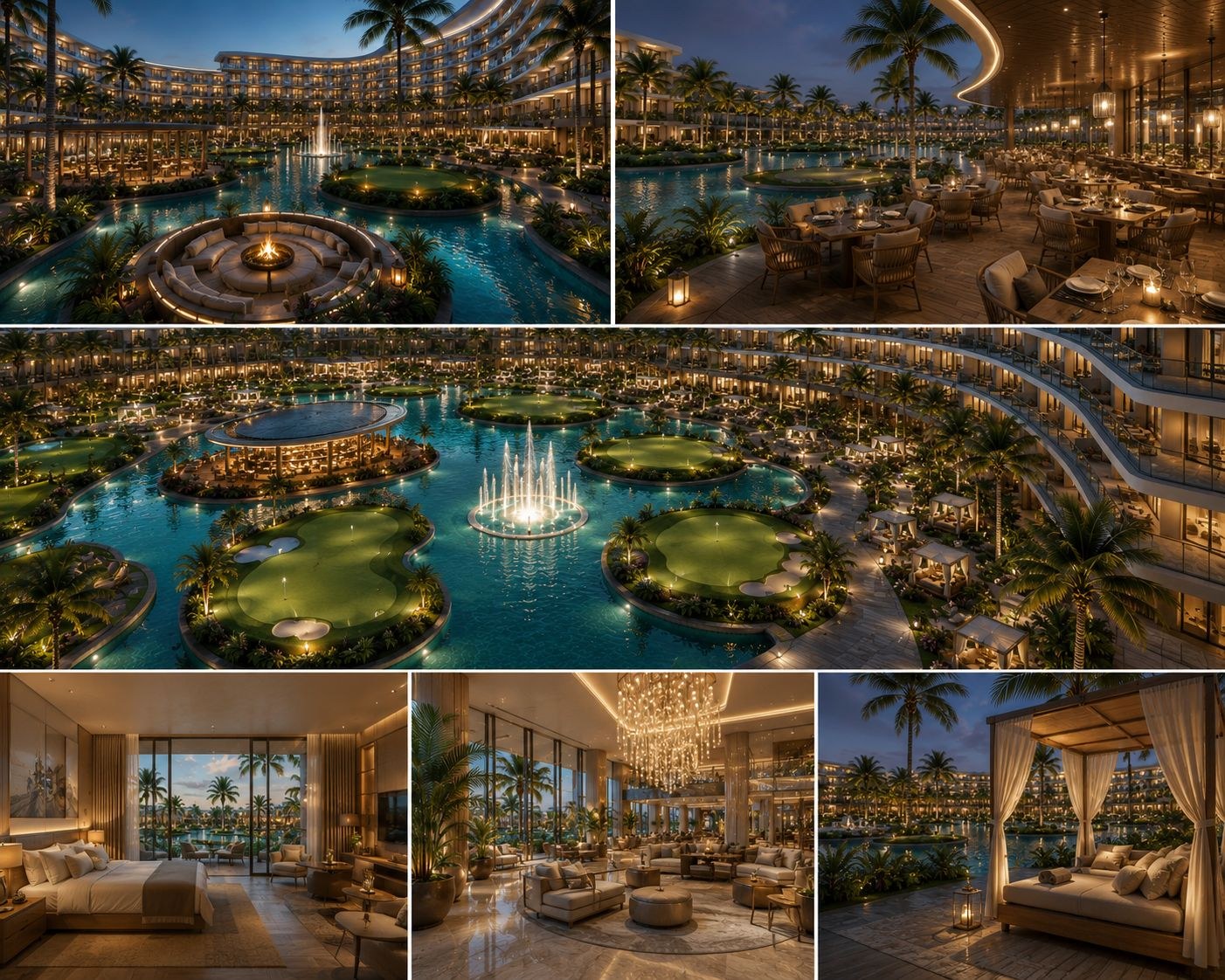Luxury hotel project collage